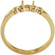 Family Stackable Ring Mounting in 18 Karat Yellow Gold for Marquise Stone