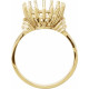 Solitaire Crown Ring Mounting in 18 Karat Yellow Gold for Round Stone