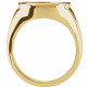 Bezel Set Cabochon Ring Mounting in 18 Karat Rose Gold for Oval Stone