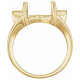 Cabochon Ring Mounting in 10 Karat Yellow Gold for Square Stone