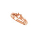 Family Ring Mounting in 18 Karat Rose Gold for Oval Stone