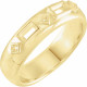 Family Ring Mounting in 18 Karat Yellow Gold for Straight baguette Stone