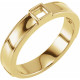 Family Ring Mounting in 18 Karat Yellow Gold for Square Stone