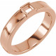 Family Ring Mounting in 18 Karat Rose Gold for Square Stone