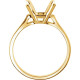 Solitaire Ring Mounting in 10 Karat Yellow Gold for Round Stone