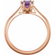Solitaire Ring Mounting in 14 Karat Rose Gold for Round Stone