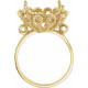 Rope Ring Mounting in 18 Karat Yellow Gold for Oval Stone