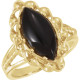 Rope Cabochon Ring Mounting in 18 Karat Yellow Gold for Marquise Stone