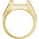 Emerald Bezel Set Ring Mounting in 18 Karat Yellow Gold for Emerald cut Stone