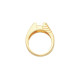 Bezel Set Solitaire Ring Mounting in 18 Karat Yellow Gold for Oval Stone