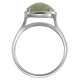Solitaire Ring Mounting in 10 Karat White Gold for Cushion Stone