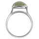 Solitaire Ring Mounting in 18 Karat White Gold for Cushion Stone