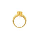 Bezel Set Beaded Ring Mounting in 10 Karat Yellow Gold for Oval Stone