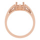 Cushion Scroll Setting® Ring Mounting in 18 Karat Rose Gold for Cushion Stone