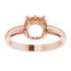 Cushion Scroll Setting® Ring Mounting in 18 Karat Rose Gold for Cushion Stone