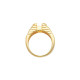 Bezel Set Grooved Ring Mounting in 18 Karat Rose Gold for Oval Stone