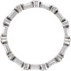 Baguette Accented Eternity Band Mounting in Sterling Silver for Straight baguette Stone