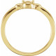 Family Stackable Ring Mounting in 10 Karat Yellow Gold for Round Stone