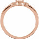 Family Stackable Ring Mounting in 10 Karat Rose Gold for Round Stone