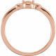 Family Stackable Ring Mounting in 14 Karat Rose Gold for Round Stone