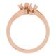 Two Stone Engagement Ring Mounting in 10 Karat Rose Gold for Round Stone