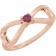 Family Infinity Inspired Ring Mounting in 10 Karat Rose Gold for Round Stone