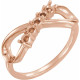 Family Infinity Inspired Ring Mounting in 18 Karat Rose Gold for Round Stone