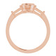 Accented Bezel Set Engagement Ring Mounting in 18 Karat Rose Gold for Round Stone