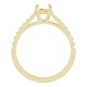 Accented Engagement Ring Mounting in 10 Karat Yellow Gold for Round Stone