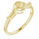 Accented Bezel Set Engagement Ring Mounting in 10 Karat Yellow Gold for Round Stone