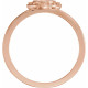 Halo Style Cabochon Ring Mounting in 18 Karat Rose Gold for Round Stone