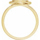 Halo Style Cabochon Ring Mounting in 10 Karat Yellow Gold for Round Stone