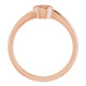 Bezel Set Solitaire Engagement Ring or Band Mounting in 10 Karat Rose Gold for Round Stone