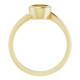 Bezel Set Solitaire Engagement Ring or Band Mounting in 18 Karat Yellow Gold for Round Stone