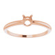 Youth Birthstone Ring Mounting in 18 Karat Rose Gold for Round Stone