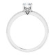 Accented Engagement Ring or Band Mounting in 18 Karat White Gold for Round Stone