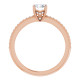 Accented Engagement Ring or Band Mounting in 10 Karat Rose Gold for Round Stone