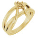 Bypass Ring Mounting in 10 Karat Yellow Gold for Round Stone