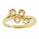 Family Bezel Set Ring Mounting in 18 Karat Yellow Gold for Round Stone