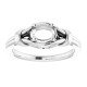 Knot Ring Mounting in 10 Karat White Gold for Oval Stone
