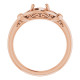 Knot Ring Mounting in 18 Karat Rose Gold for Oval Stone
