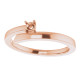 Engravable Family Ring Mounting in 10 Karat Rose Gold for Round Stone