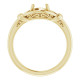 Knot Ring Mounting in 18 Karat Yellow Gold for Oval Stone
