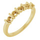 Family Ring Mounting in 10 Karat Yellow Gold for Round Stone