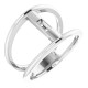 Family Negative Space Ring Mounting in 10 Karat White Gold for Round Stone