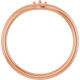 Family Stackable V Ring Mounting in 10 Karat Rose Gold for Round Stone