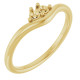 Family Stackable V Ring Mounting in 10 Karat Yellow Gold for Round Stone