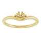 Family Stackable V Ring Mounting in 10 Karat Yellow Gold for Round Stone