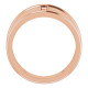 Family Negative Space Ring Mounting in 10 Karat Rose Gold for Round Stone