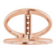 Family Negative Space Ring Mounting in 10 Karat Rose Gold for Round Stone